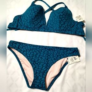 Shade & Shore 2 piece bikini teal  Size 12